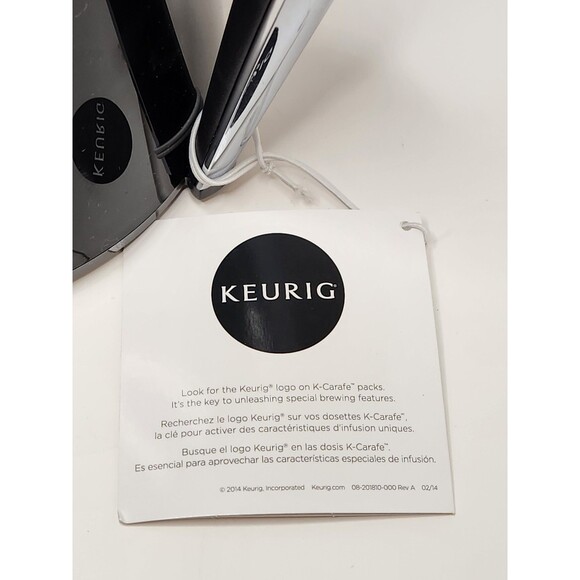 New Keurig 2.0 32oz Black K-Carafe Plastic Coffee Pot Chrome Handle NWT - Picture 7 of 7